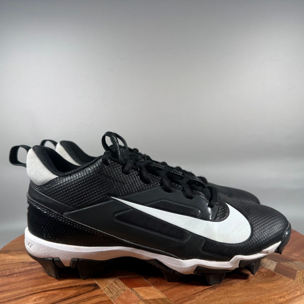 Nike Alpha Huarache 4 Keystone Kids Baseball Cleats Black White FQ4012-001 5.5Y